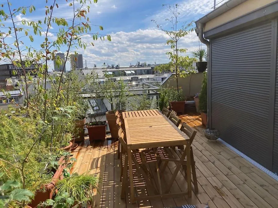 Central Rooftop Flat With Fire Place And Terrace Appartement Wenen 0*,